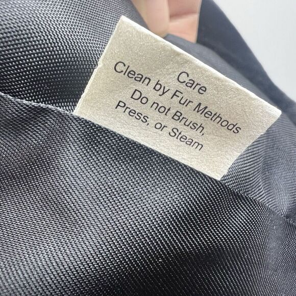 Neiman Marcus Vintage Black Faux Fur Swing Coat Size S - Picture 12 of 12